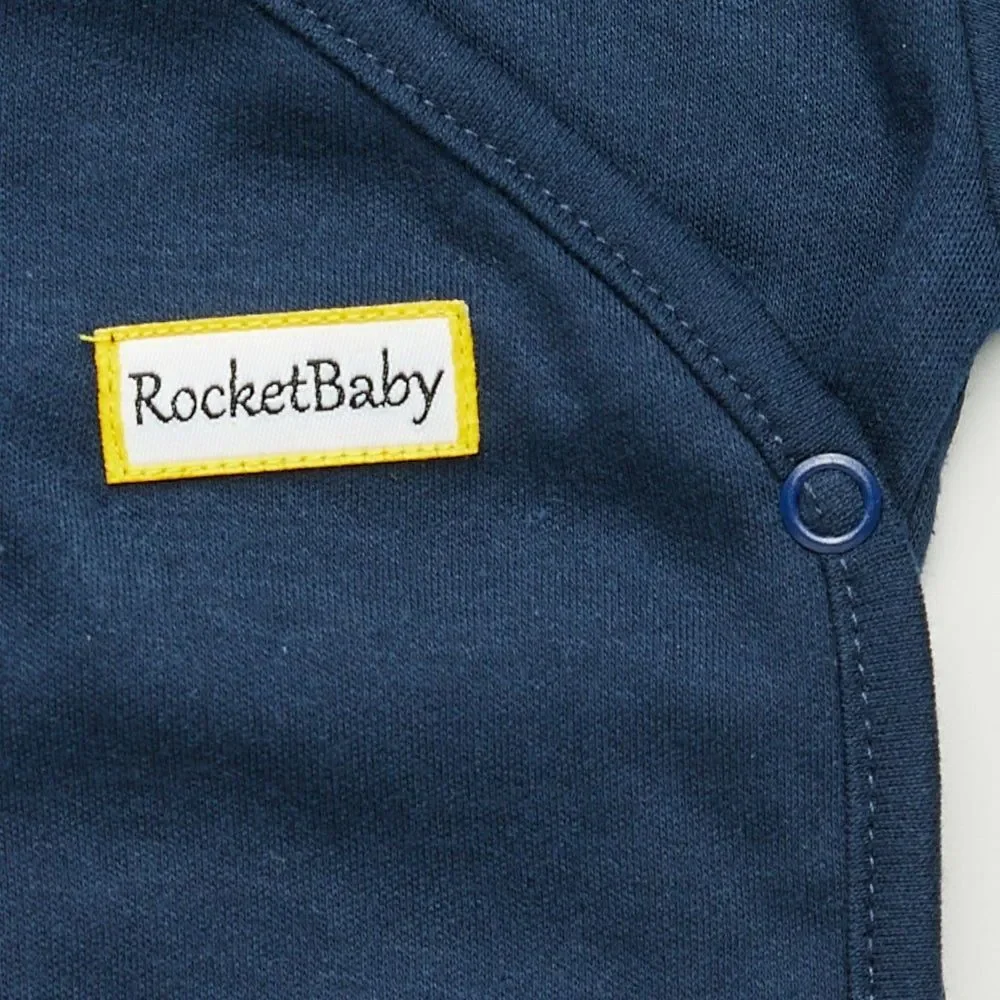 ROCKETBABY Bodysuit Kimono Long Sleeve Navy